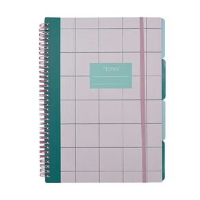Uniti Clubhouse Softcover Notebook With Dividers A4 Pink