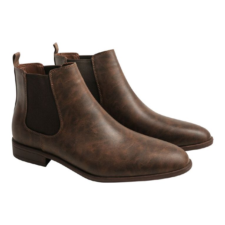 H&H Men's Cyrus Slip On Boots, Brown, hi-res