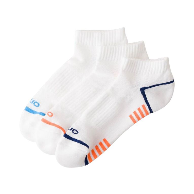 Rio Men's Active Mid Crew Socks 3 Pack, White, hi-res