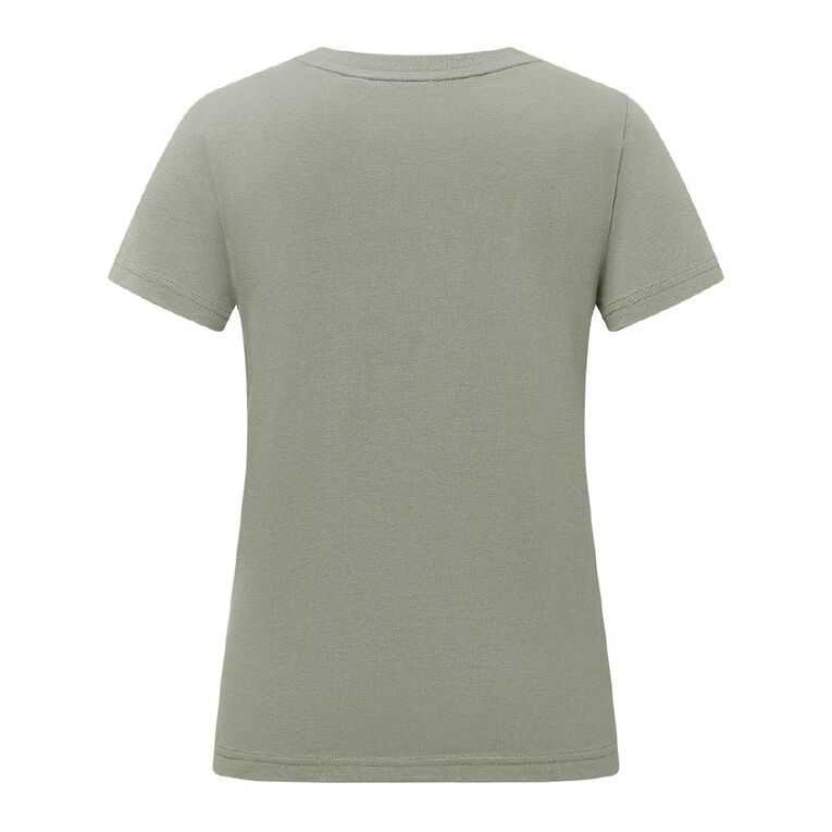 H&H Women's Short Sleeve Crew Neck Cotton Tee, Grey Mid, hi-res