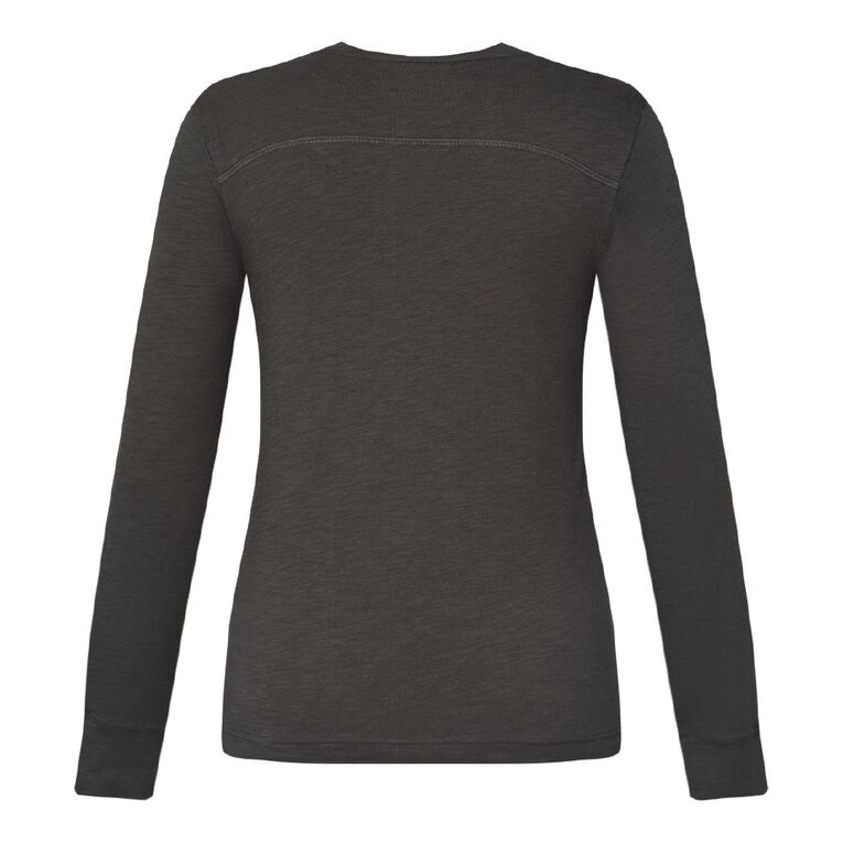 Active Intent Women's Long Sleeve Crew Neck Tee, Grey Dark, hi-res