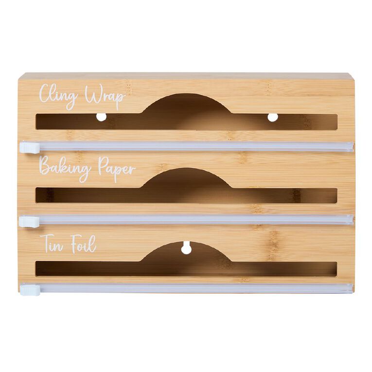 Living & Co Bamboo Food Wrap Dispenser, , hi-res