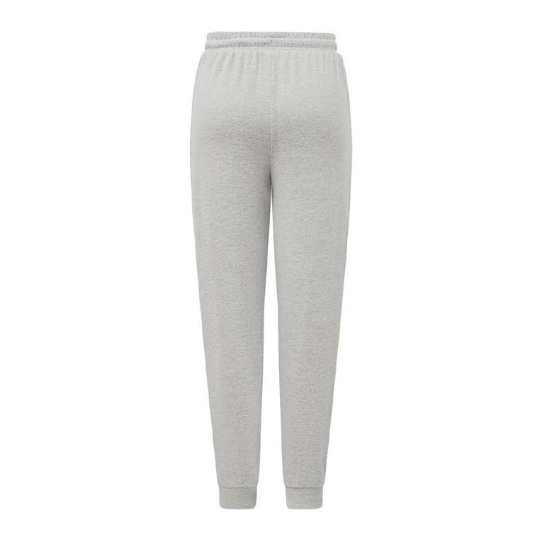 H&H Women's Brushed Knit Cuffed Lounge Pants, Grey Mid, hi-res
