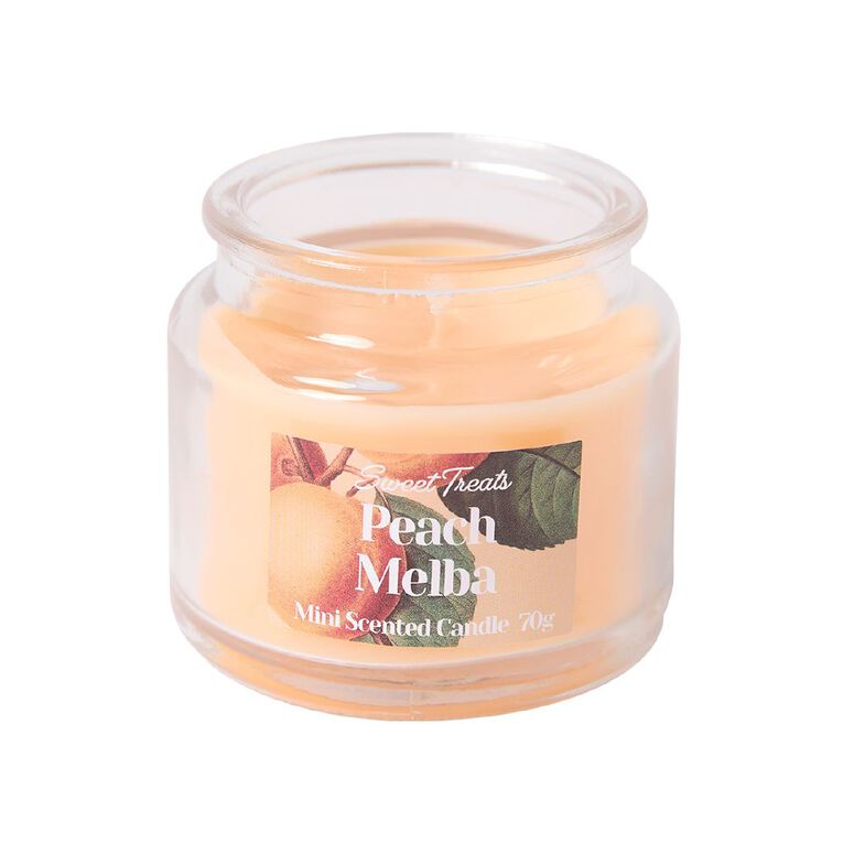Living & Co Sweet Treats Mini Scented Candle Peach Melba, , hi-res