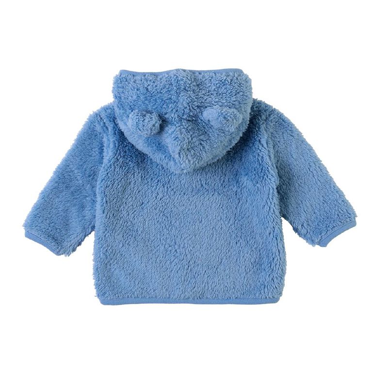 Young Original Babies' Fleece Hooded Sweatshirt, Blue Light, hi-res