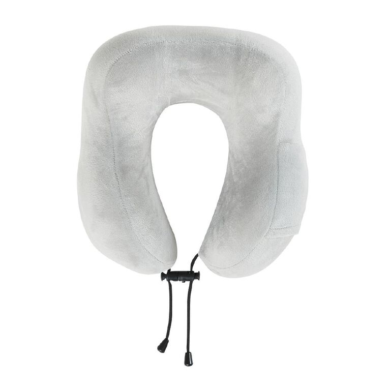 Living & Co Travel Pillow Memory Foam Black, , hi-res