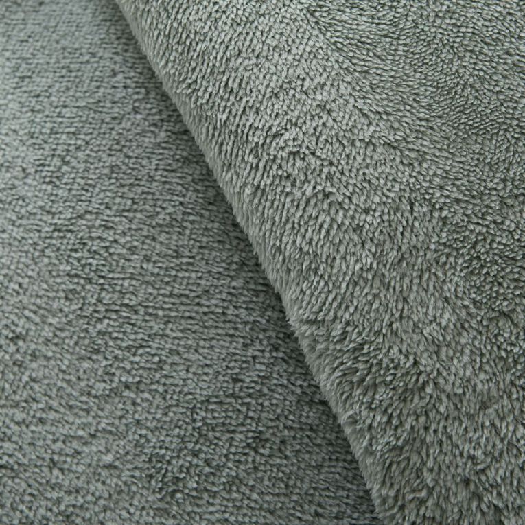Living & Co Duvet Cover Set Teddy Fleece Green King, , hi-res