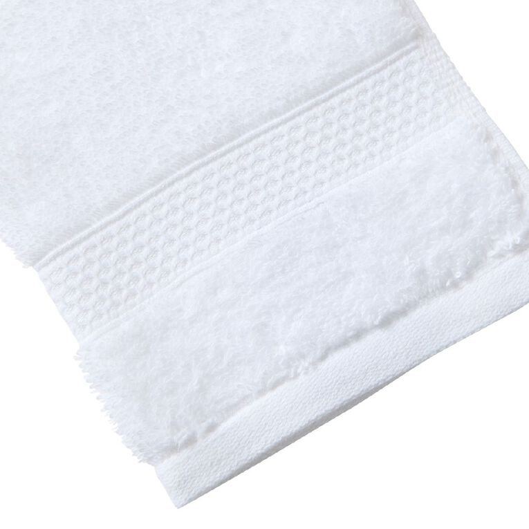 Living & Co Hotel Face Towel White 30cm x 30cm, , hi-res