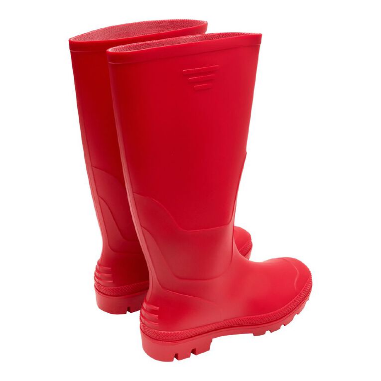 H&H Women's PVC Work Boots, Red, hi-res