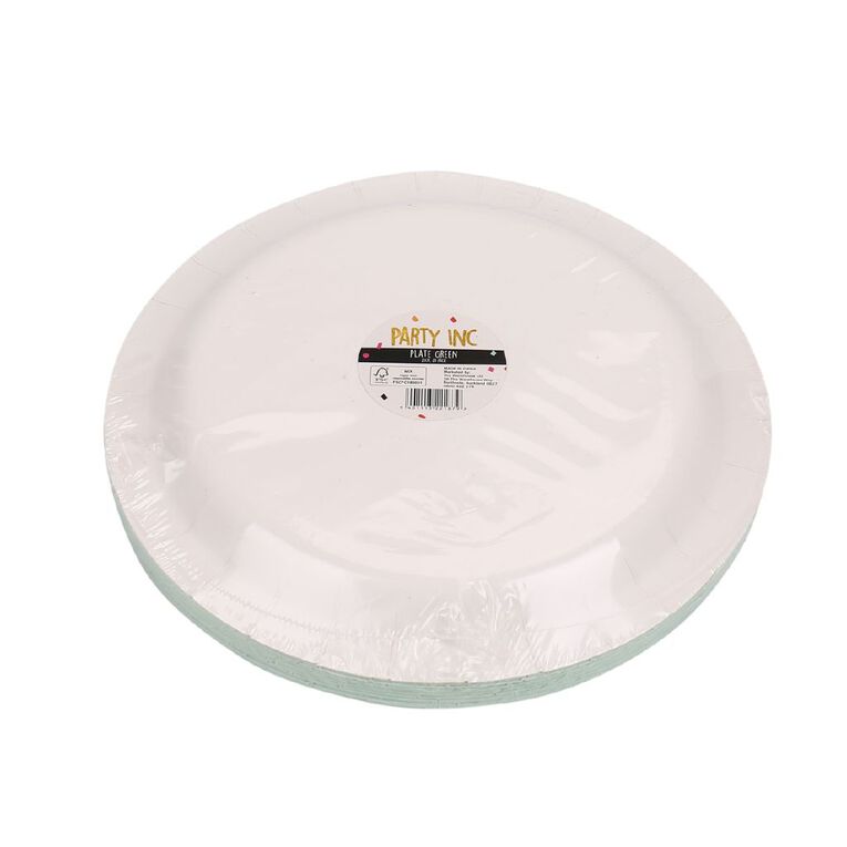 Party Inc Plate 23cm Green 20 Pack, , hi-res