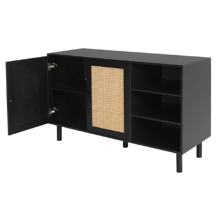 Living & Co Malta Buffet Unit Black, , hi-res
