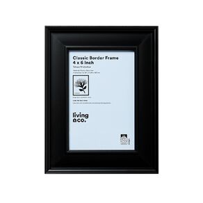 Living & Co Classic Border Frame Black 4in x 6in
