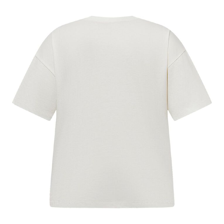 Karanga Ink Women's Curve Tee, Cream, hi-res