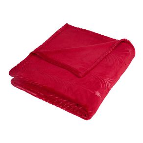 Wonderland Home Christmas Tree Blanket Red Red