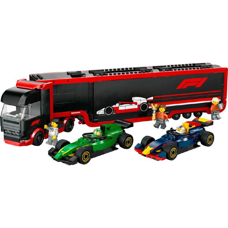 LEGO CITY F1 Truck with RB20 & AMR24 Cars 60445, , hi-res