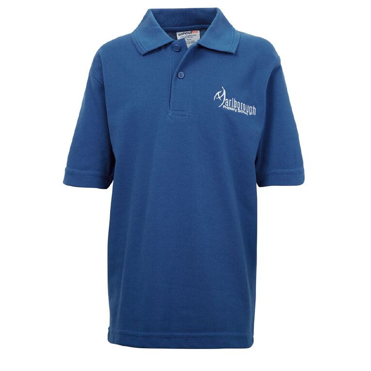 Schooltex Marlborough School Short Sleeve Polo with Embroidery, Royal, hi-res