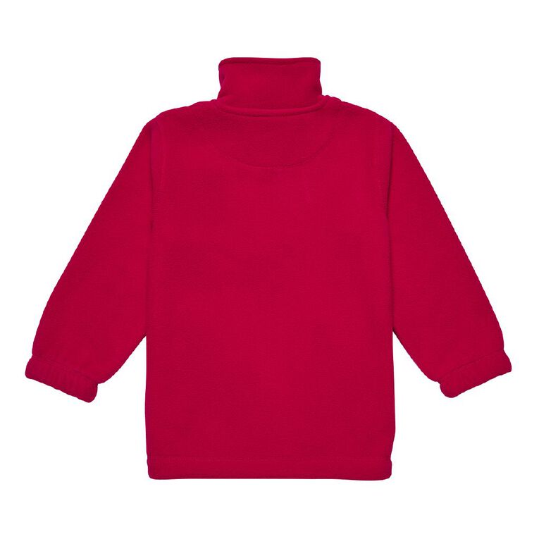 Schooltex Bishopdale Polar Fleece Top with Embroidery, Red Mid, hi-res