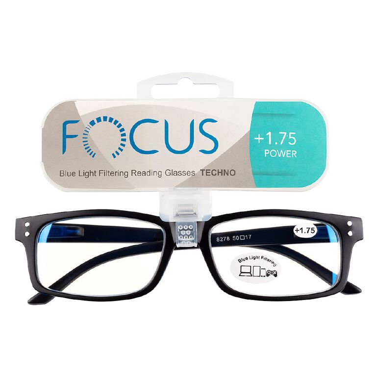 Focus Blue Light Filter Reading Glasses +1.75, , hi-res