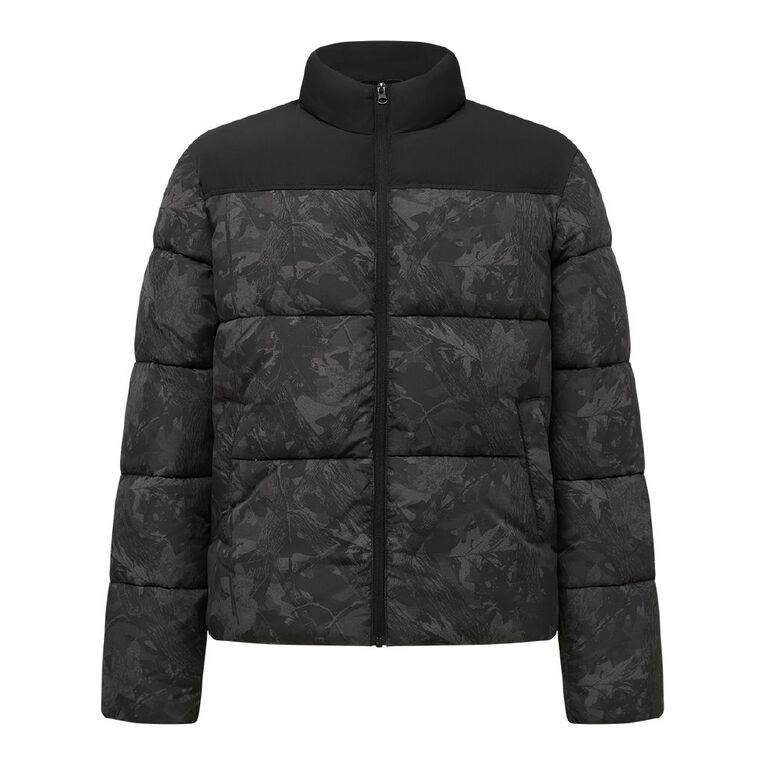 Garage Men's Camo Puffer, Green Dark, hi-res