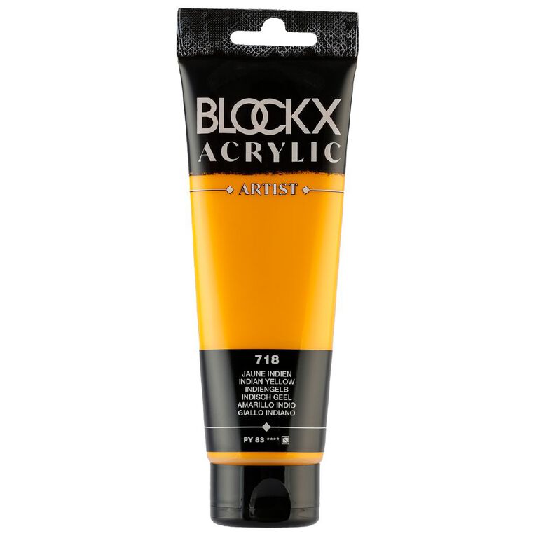 BLOCKX Acrylic Tube Indian Yellow 120ml, , hi-res