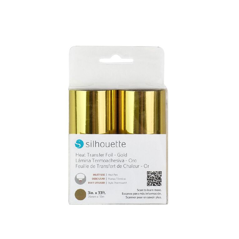 Silhouette Heat Transfer Foil Gold 3 inch x 33 Feet each 2 Pack, , hi-res