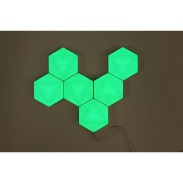 Living & Co Smart RGB Hexagon Lights 6 Pack, , hi-res