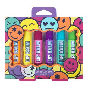 smiley scented lipbalm 6 piece