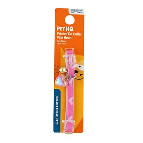 Pet HQ Printed Cat Collar Pink Heart