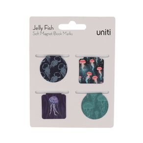 Uniti Jelly Fish Magnet Book Marks 4 Piece