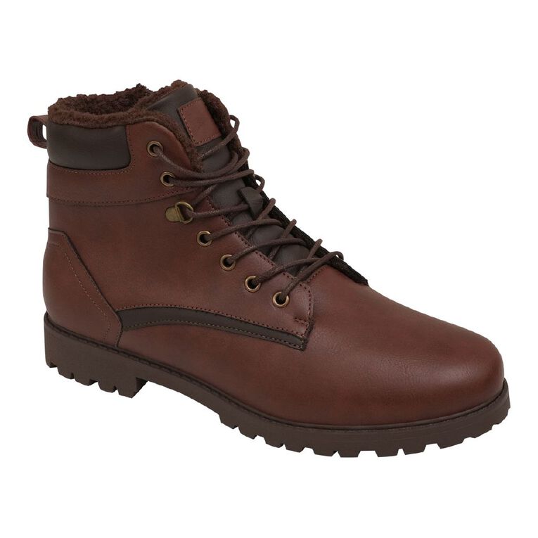 H&H Men's Franco Lace Up Boots, Brown, hi-res