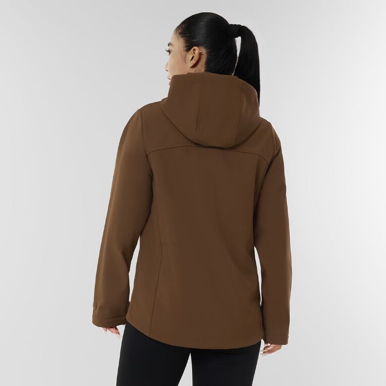 Active Intent Women's Bonded Shell Jacket, Brown Mid, hi-res