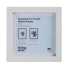 Living & Co Premium Photo Frame 5in x 5in White