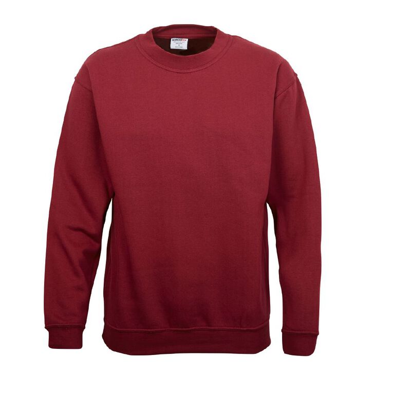 Schooltex Adults' Fleece Sweatshirt, Burgundy, hi-res
