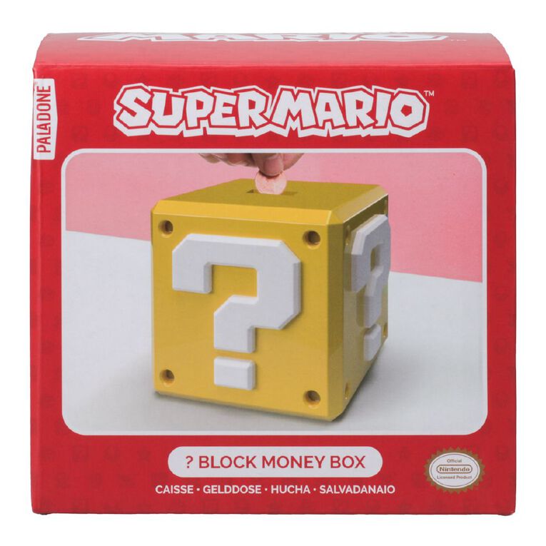 Paladone Super Mario Question Block Money Box, , hi-res