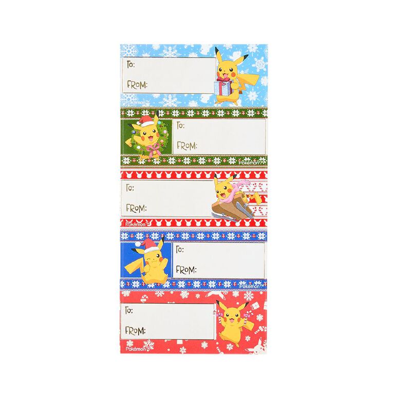 Pokemon Christmas Gift Tag Stickers 20 Pack, , hi-res