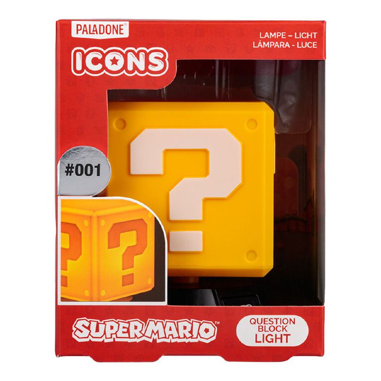 Paladone Super Mario Question Block Icon Light, , hi-res