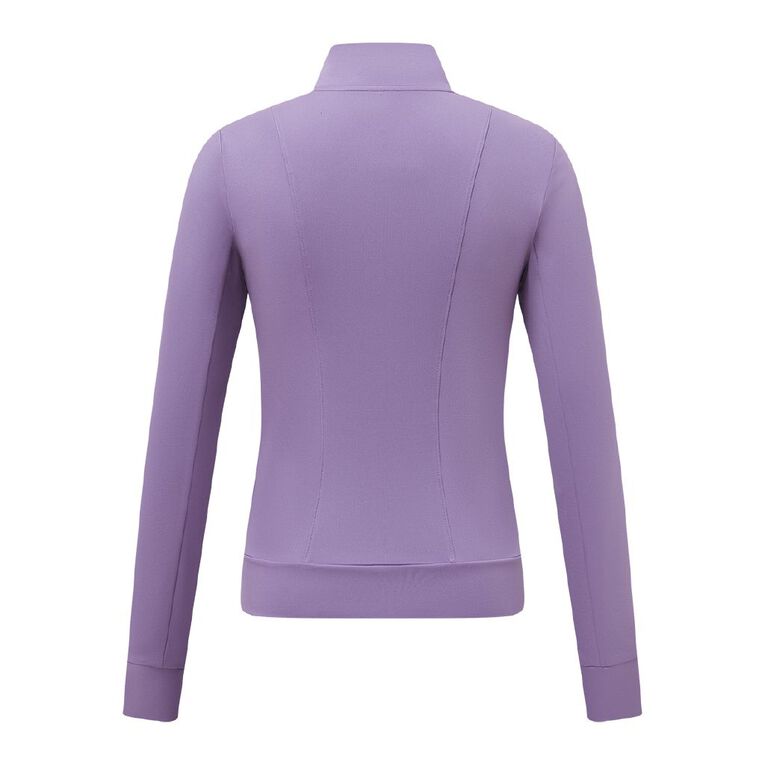 Active Intent Women's Super Soft Zip-Thru Sweatshirt, Purple Mid, hi-res