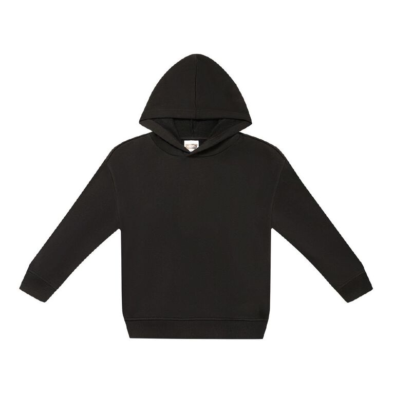 Young Original Plain Hoodie, Black, hi-res