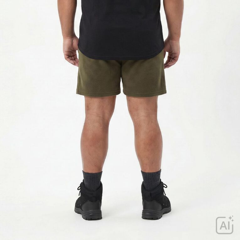 Back Country Adults' Microfleece Shorts, Green Dark, hi-res