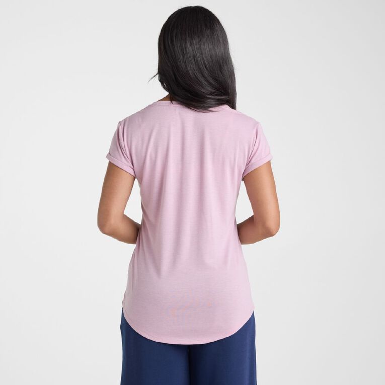 Lonsdale Women's Malden Tee, Pink Light, hi-res