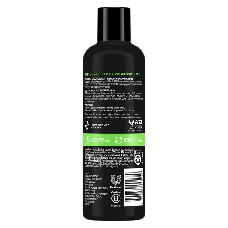 Tresemme Cleanse And Replenish Shampoo 350ml, , hi-res