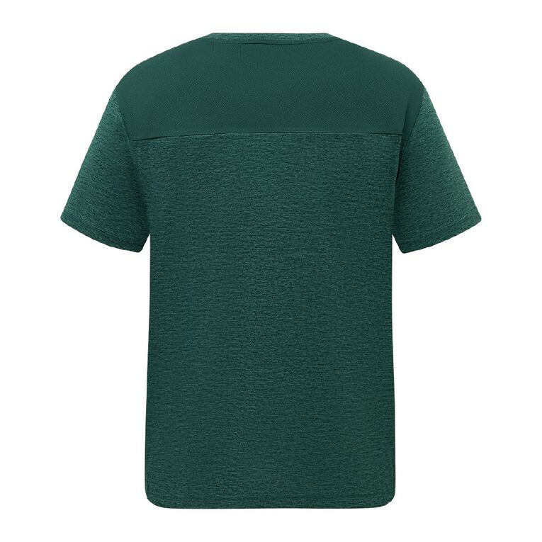Active Intent Men's Space Dye Panel Tee, Green Dark SEA MOSS, hi-res