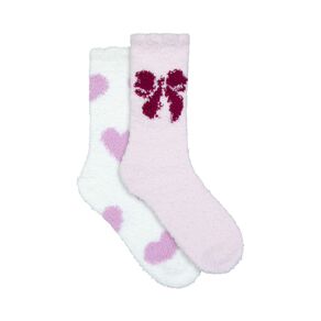 Underworks Women's Heat Bods Marshmallow Socks 2 Pack