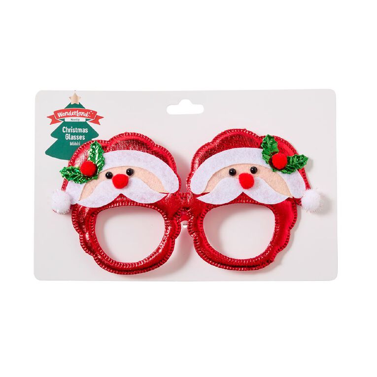 Wonderland Novelty Christmas Glasses Assorted, , hi-res
