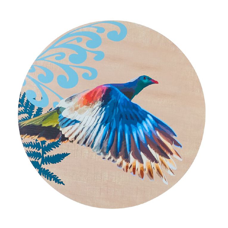 Living & Co Nz Bird Round Plaque Wall Art 70cm, , hi-res