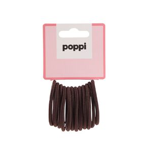 Poppi Thick Elastics Brown Mid 12 Pack
