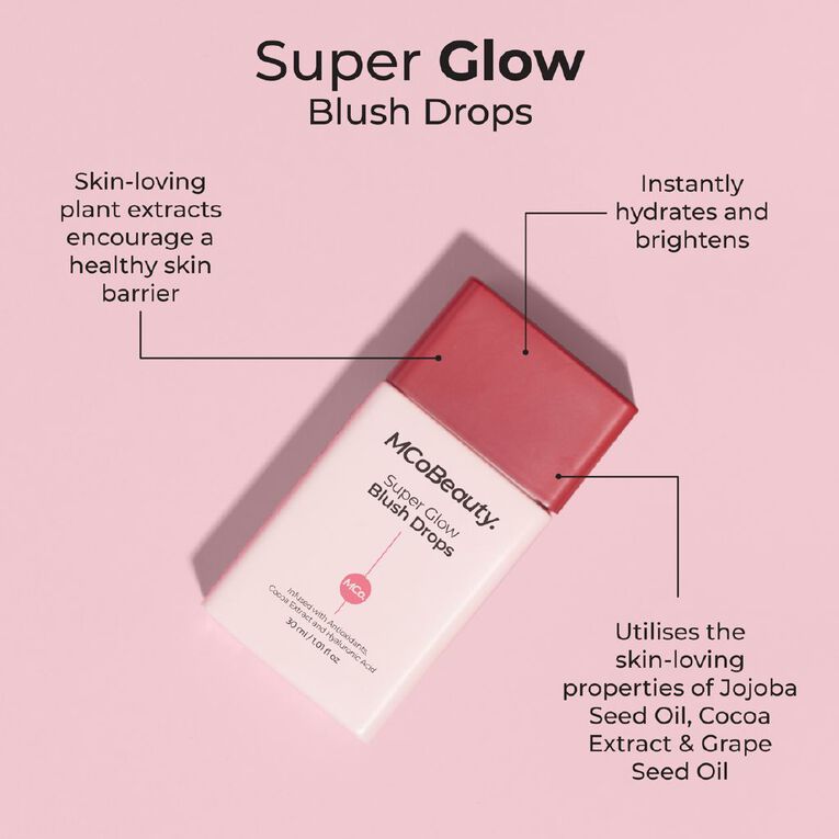 MCoBeauty Super Glow Blush Drops Peach Pink, , hi-res