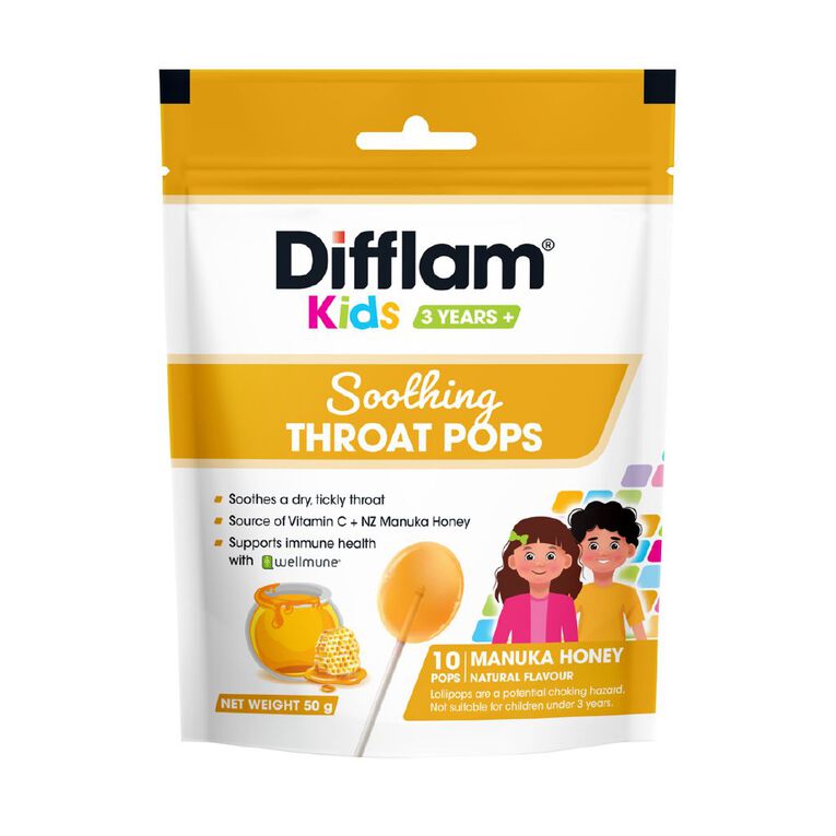 Difflam Soothing Kids Pop Honey, , hi-res