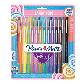 Paper Mate Flair Fashion Medium Felt-Tip Pens Assorted 24 Pack