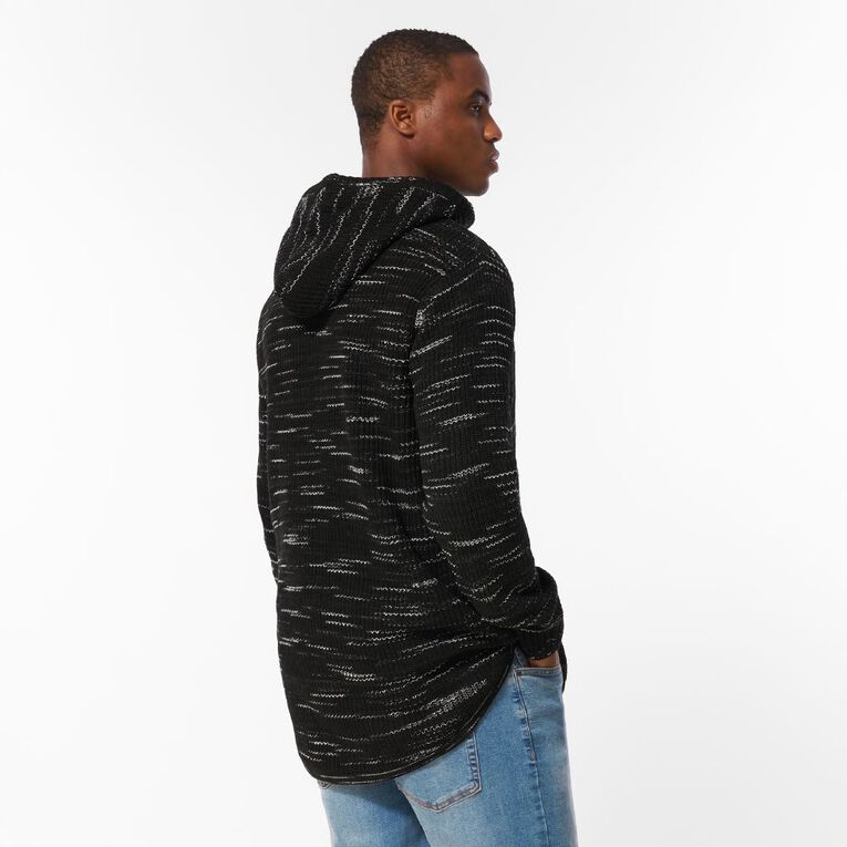 Garage Men's Fleece Lined Hooded Pullover, Black, hi-res